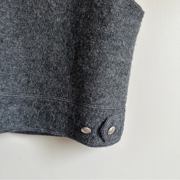 Vintage Land’s End Gray Wool Button Down Vest - Picture 3 of 8